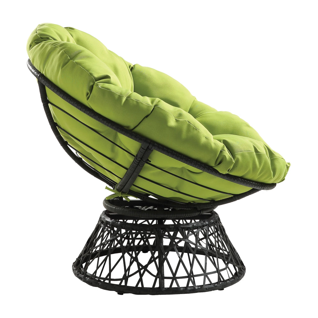 Purple Woven Wicker Papasan Chair I496716