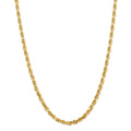 22 inch 14kt Yellow Gold Diamond Cut Rope Chain I83742