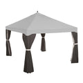 10 x 12 Slate Gray Replacement Canopy Top Cover X8986