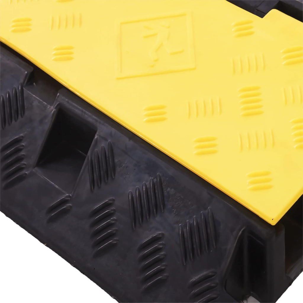 Cable Protector 2 Pack, 3 Channel PVC Rubber, 44000lbs Capacity Heavy Duty P1631