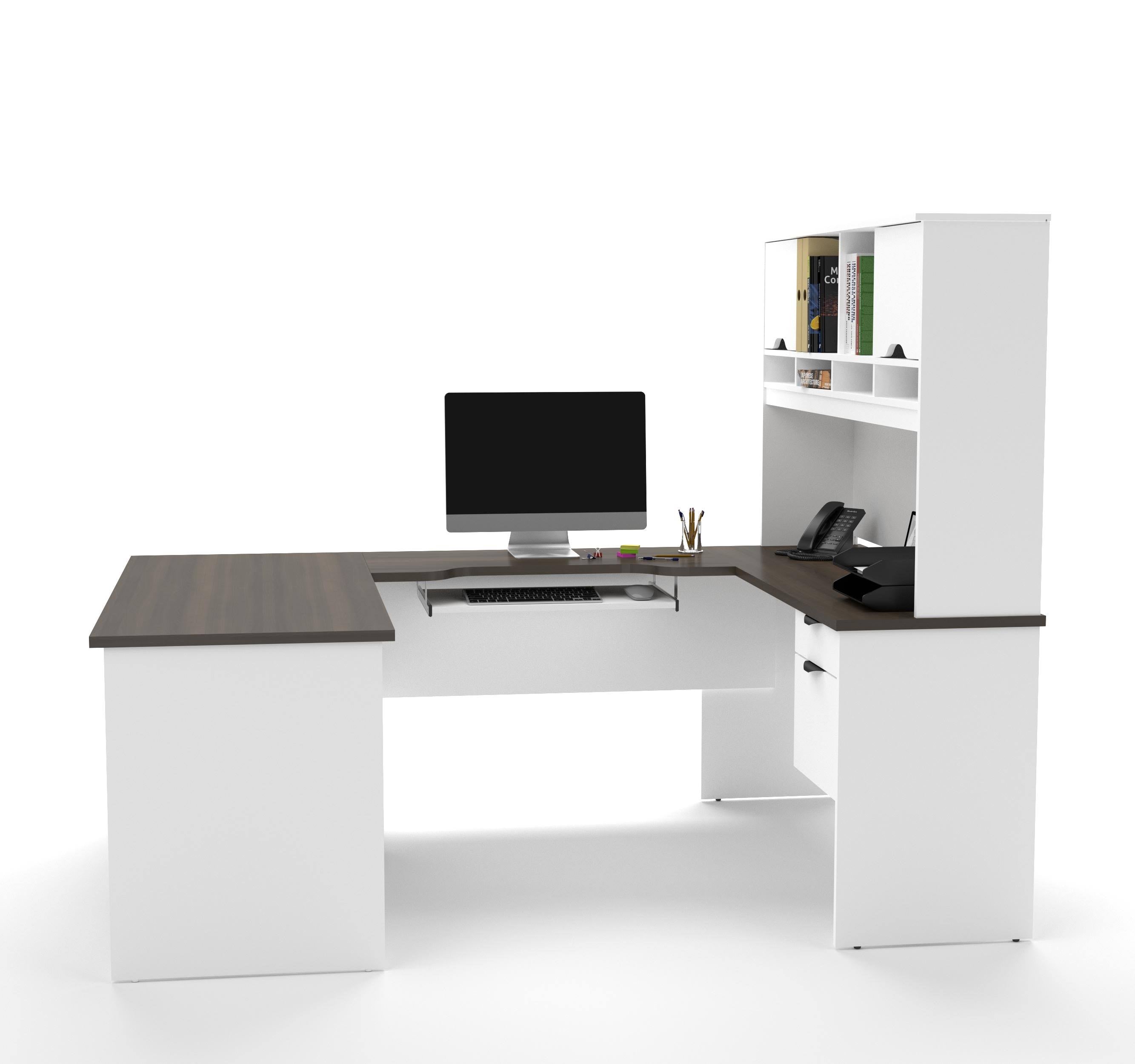 White U-Shaped Workstation Q963296