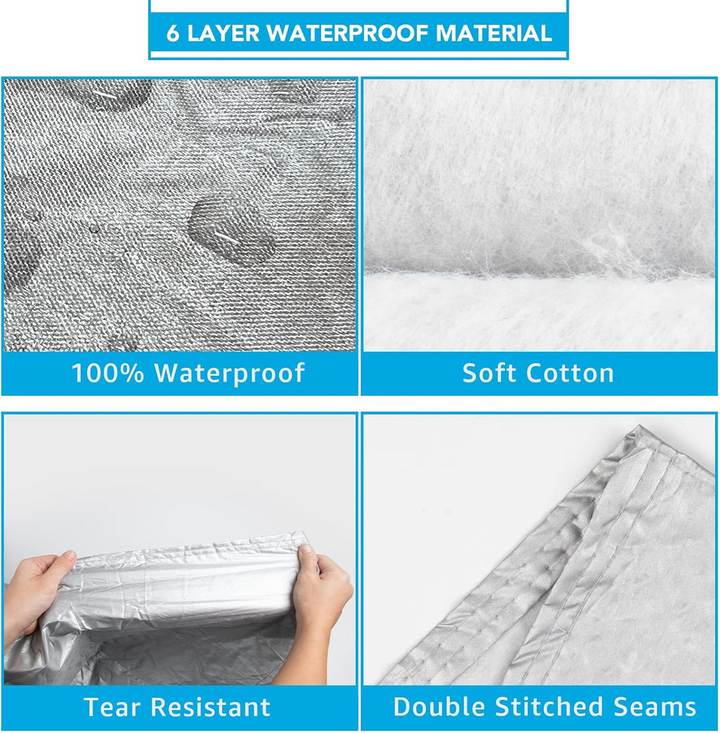 6 Layers Waterproof Full Exterior Car Cover with Zipper C62981