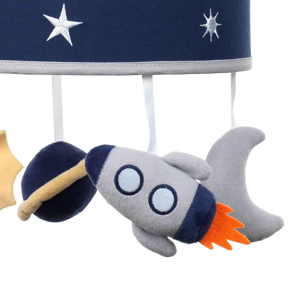 Blue/Navy/Gray Space Musical Baby Crib Mobile G23371