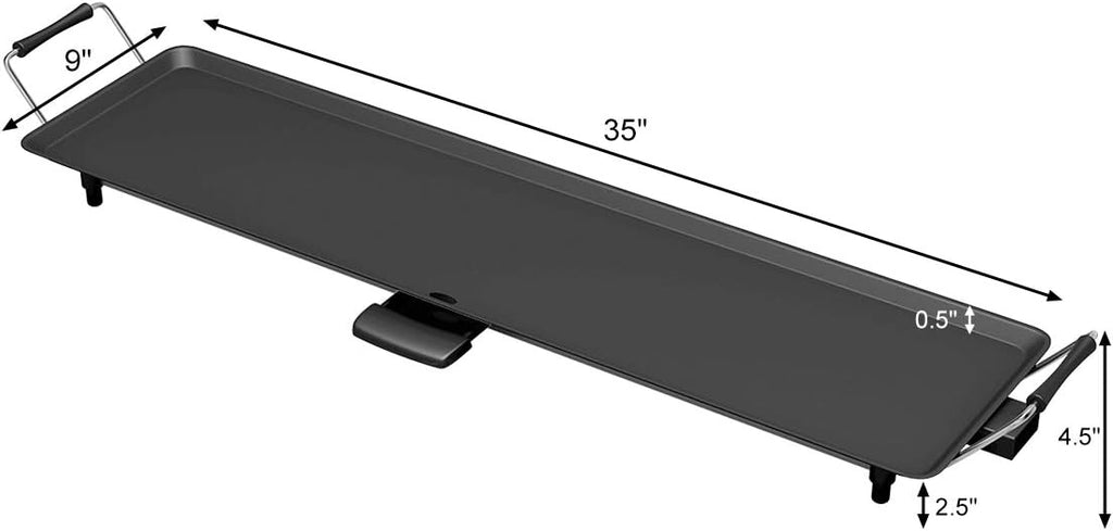 35 Electric Nonstick Extra Large Griddle Grill with Adjustable Temperature & Drip Tray T156