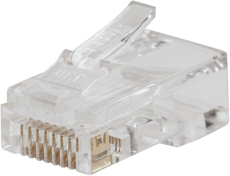 200-Pack Pass-Thru Modular Data Plugs for RJ45 and CAT6 T3793