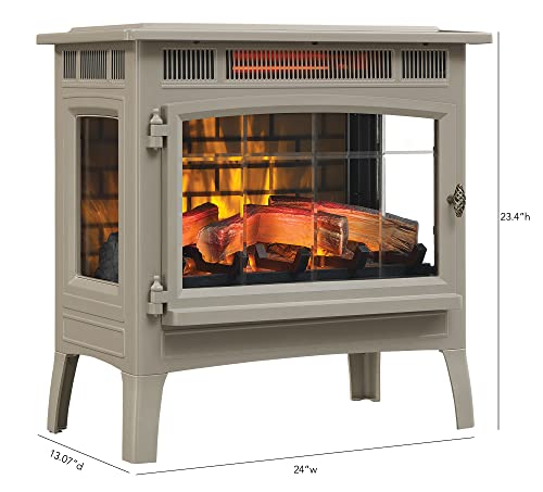 Electric Infrared Quartz Fireplace Stove with 3D Flame Effect T666518