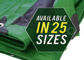 10X20 Green/Black Heavy Duty Waterproof Tarp Cover F911