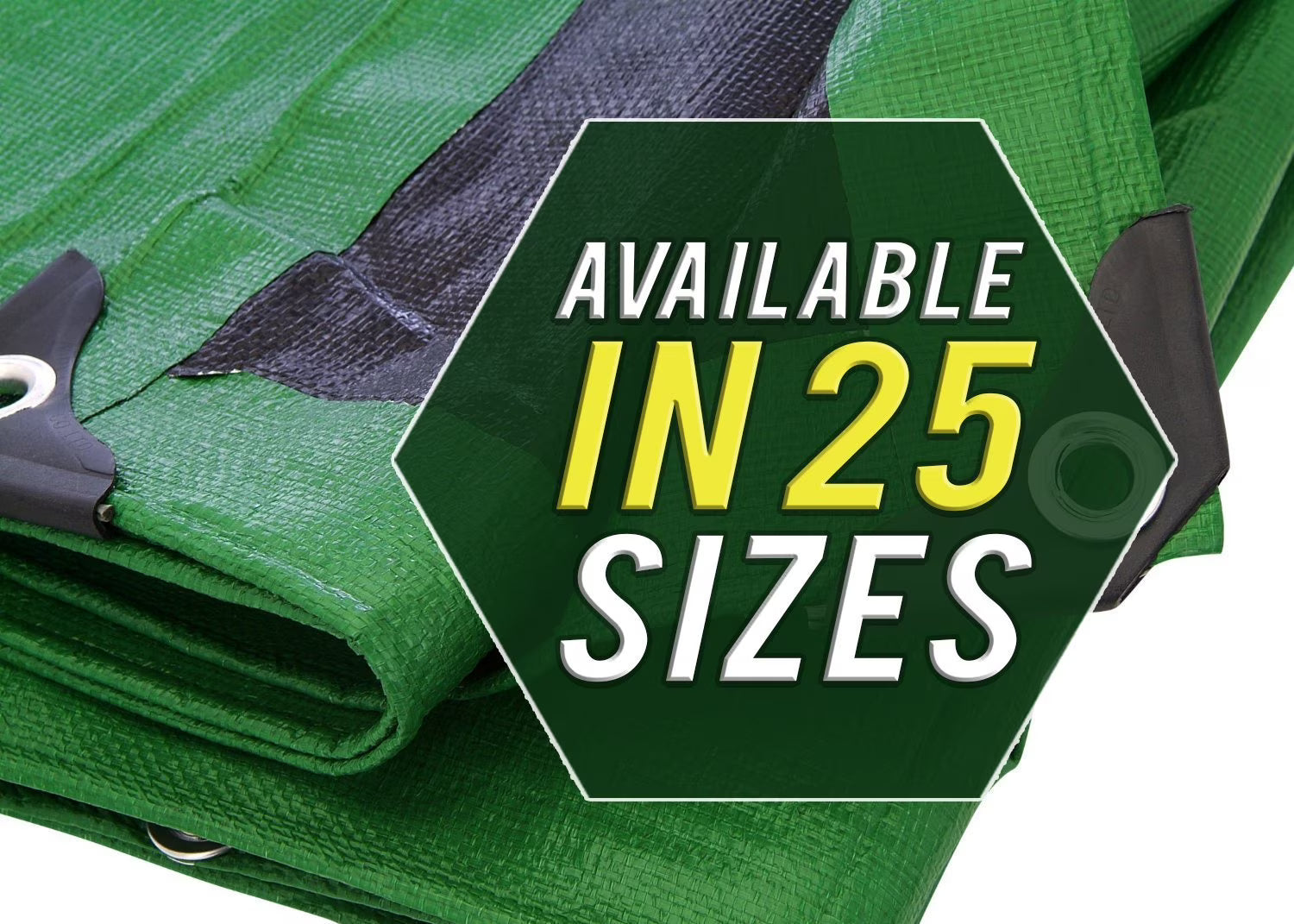 10X20 Green/Black Heavy Duty Waterproof Tarp Cover F911