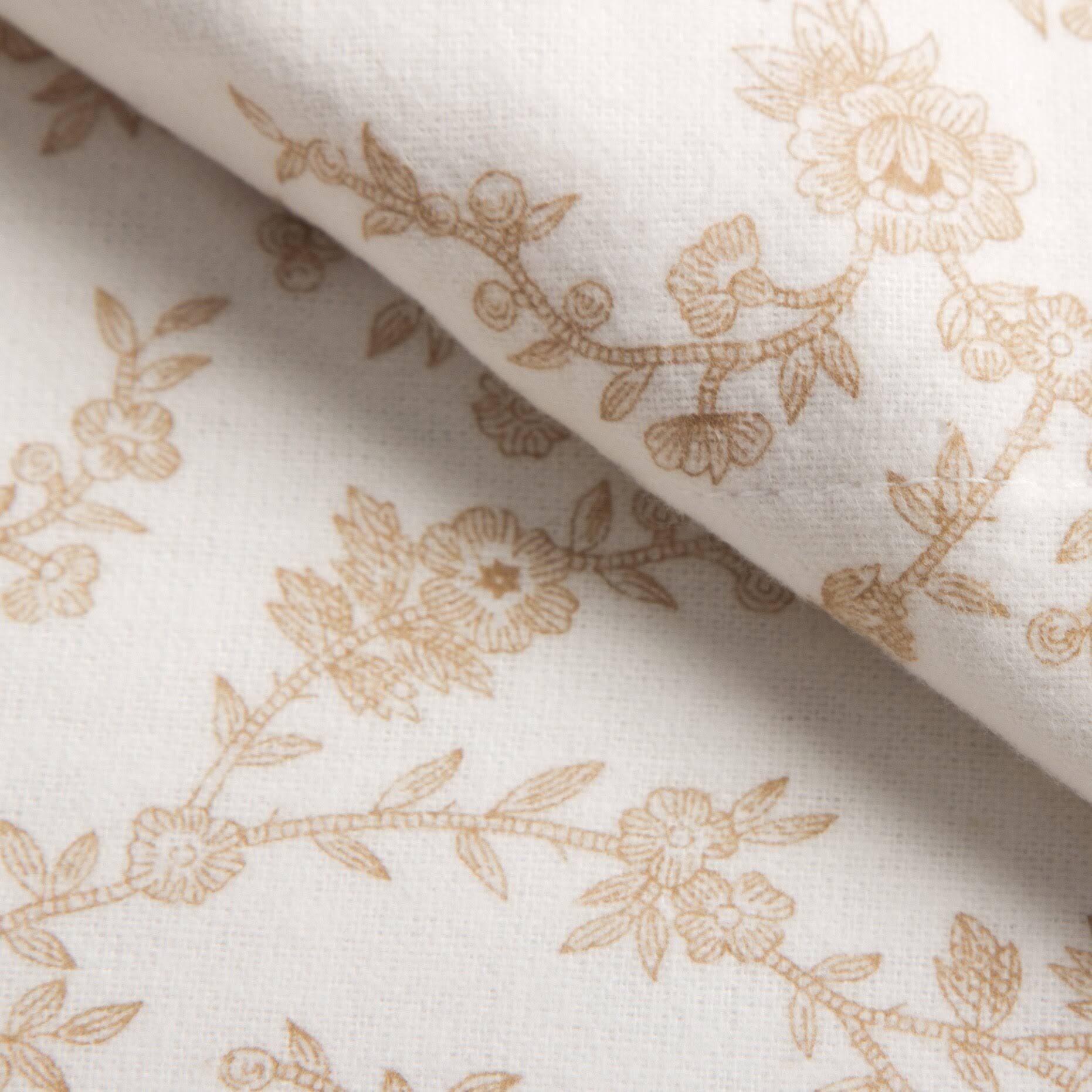 Beige Flannel Full Sheet Set C650