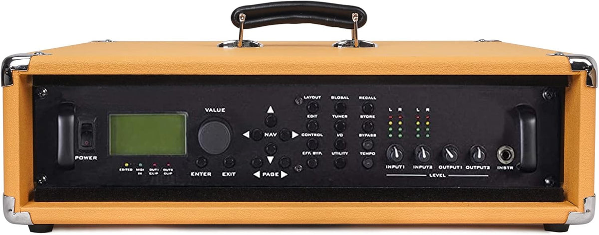 Orange 2U Amp Rack Case with Rubber Feet E66055