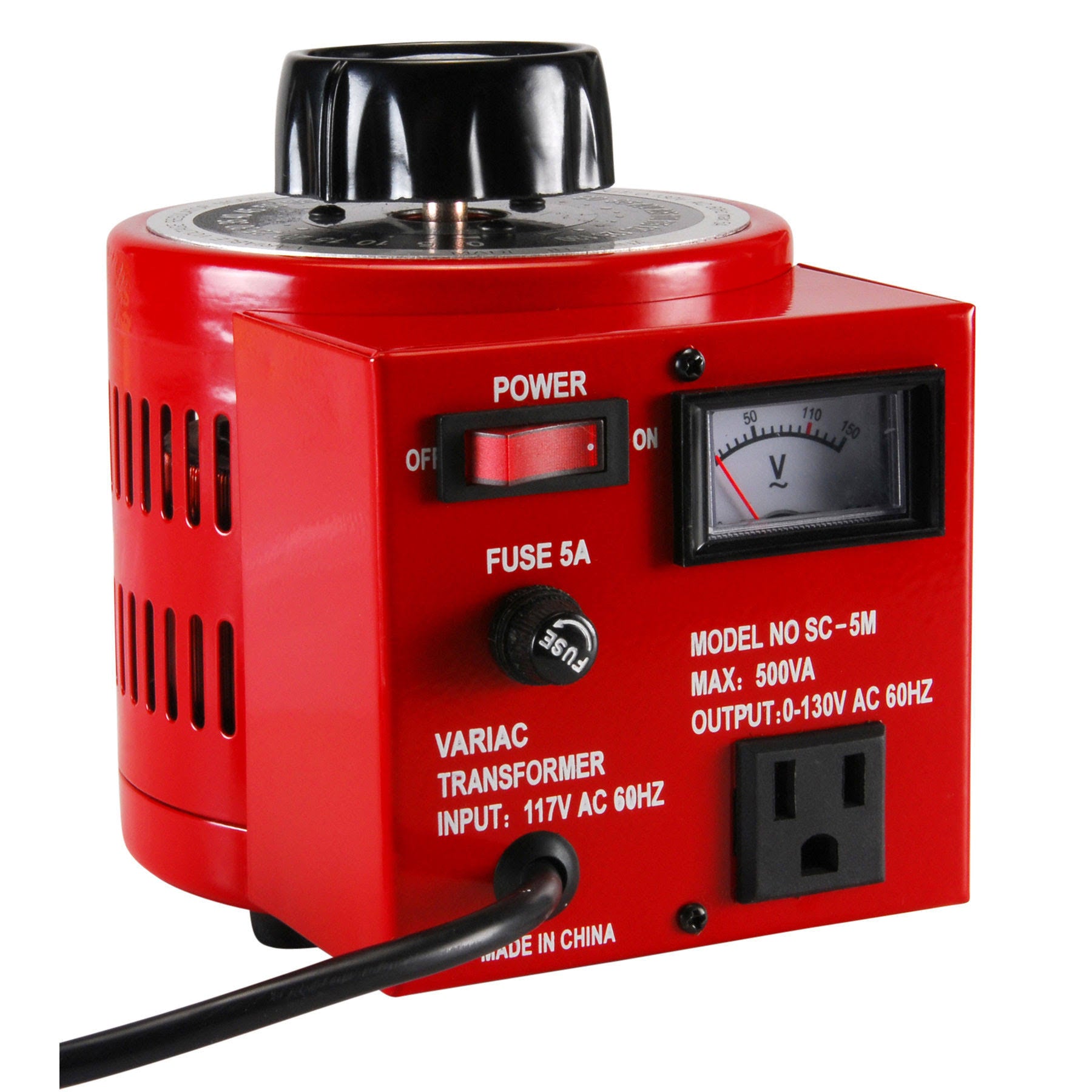 5A Variable Transformer AC Power 0-130 VAC Q113