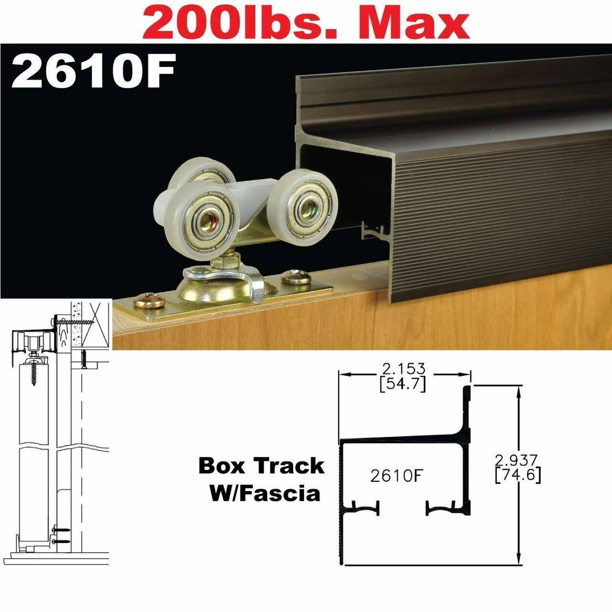 Wall Mount Barn Door Sliding Door Hardware P1583