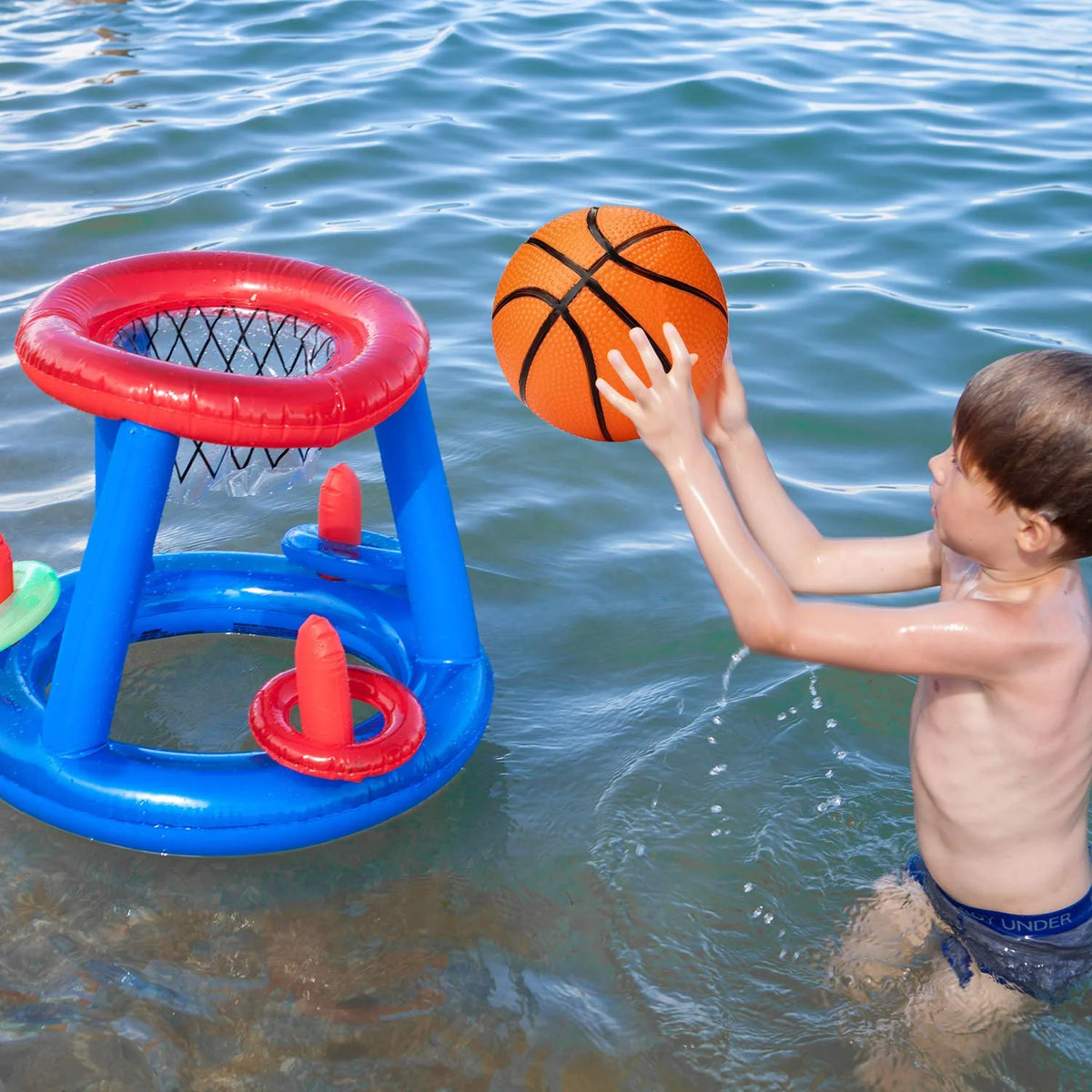 3 Packs 4.7 Inch Mini Inflatable Plastic Basketballs Toy N447424
