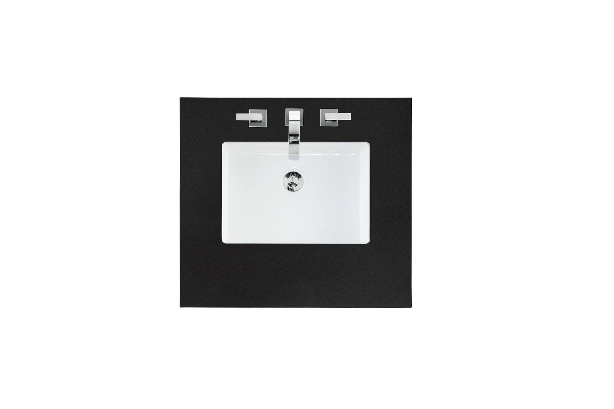 26 inch Single Top with Sink Black Quartz Finish O3893
