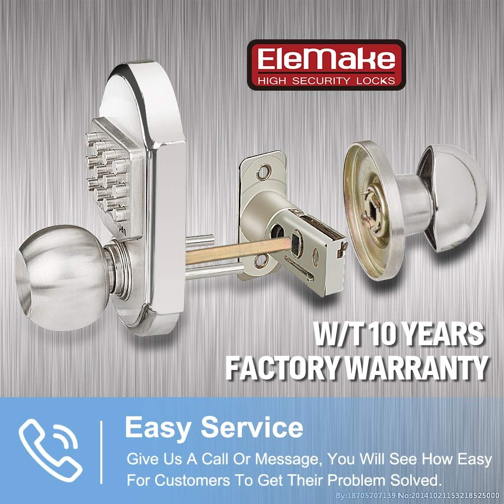 Keyless Entry Keypad Deadbolt Door Lock 304 Stainless Steel Mechanical A1437