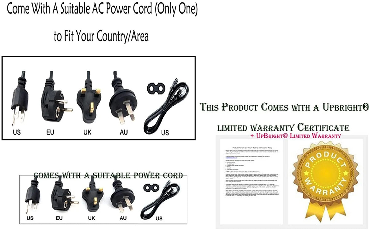 4-Pin AC/DC Adapter for LG Flatron M2343A LCD TV Monitor Power Supply B433963