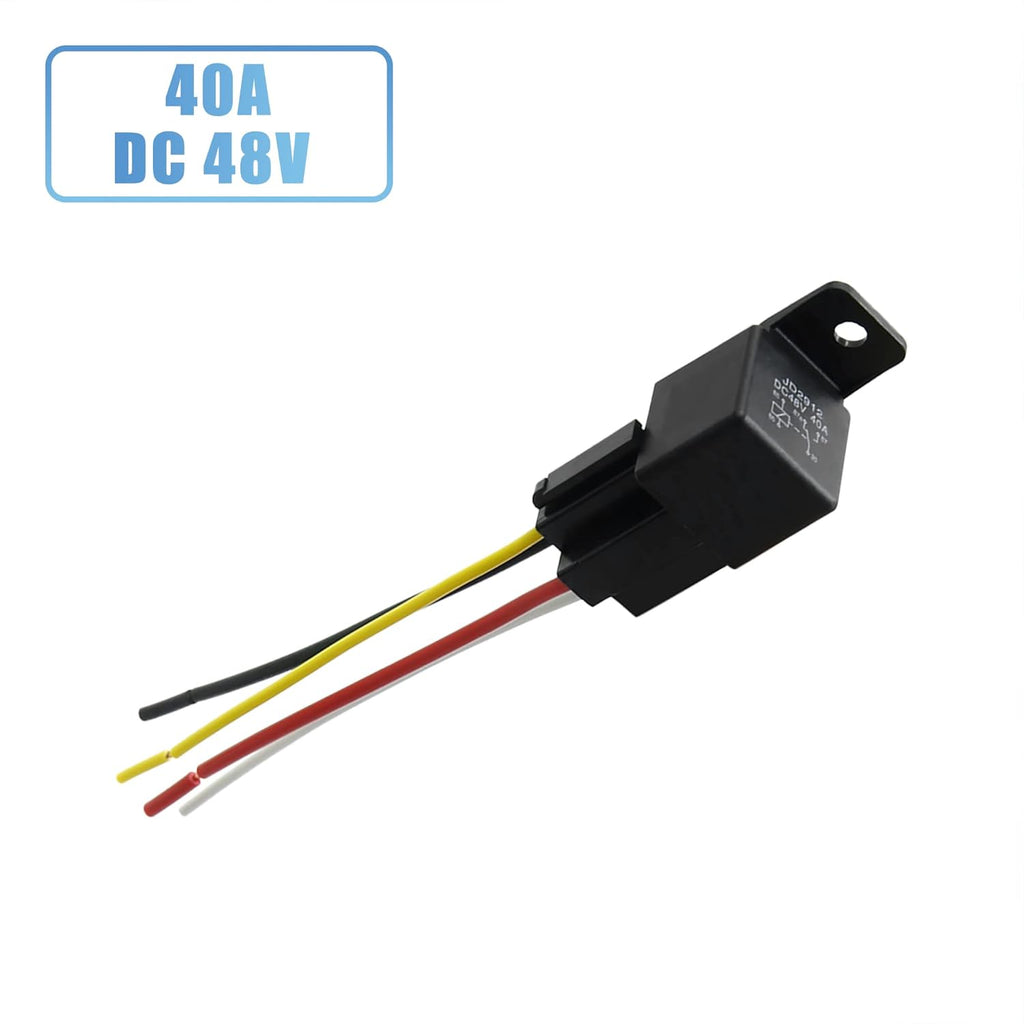 3pcs 4 Pin DC 48V 40A Car Motor Fuse Relay Switch with Harness O46094