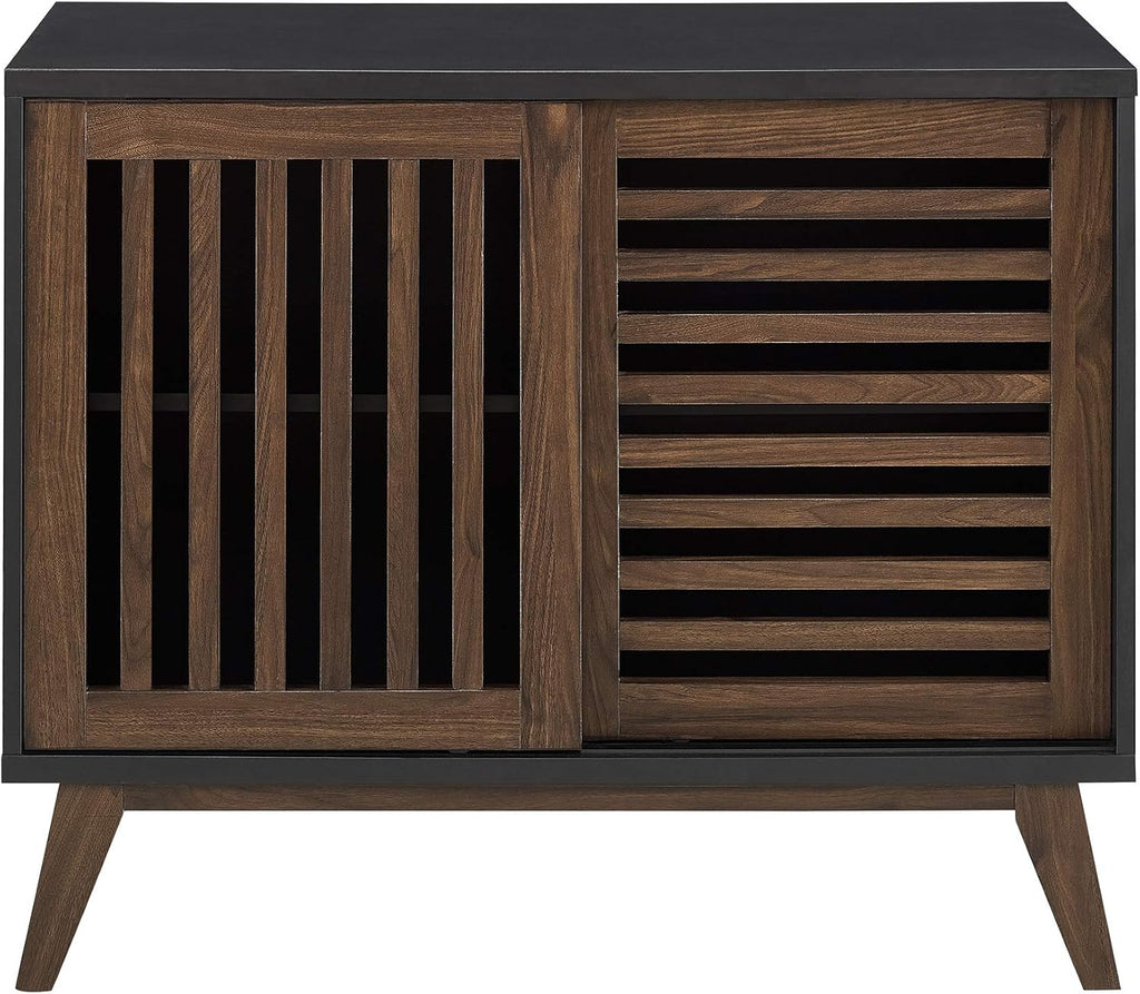 36 Inch Black and Dark Walnut Buffet Cabinet M83536