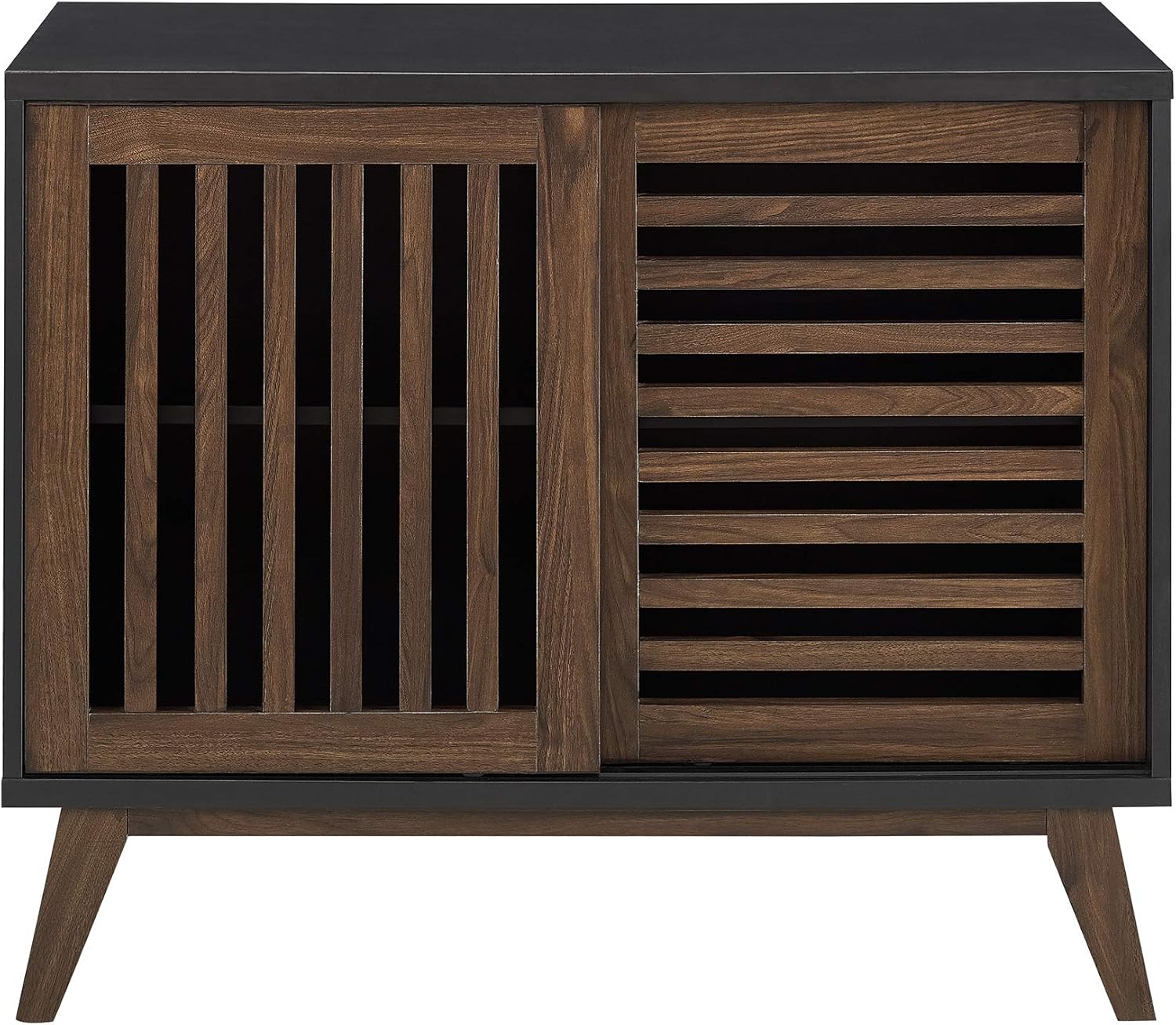 36 Inch Black and Dark Walnut Buffet Cabinet M83536
