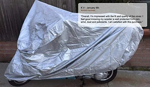 Motorcycle Cover with Securing Straps and Storage Bag D389209