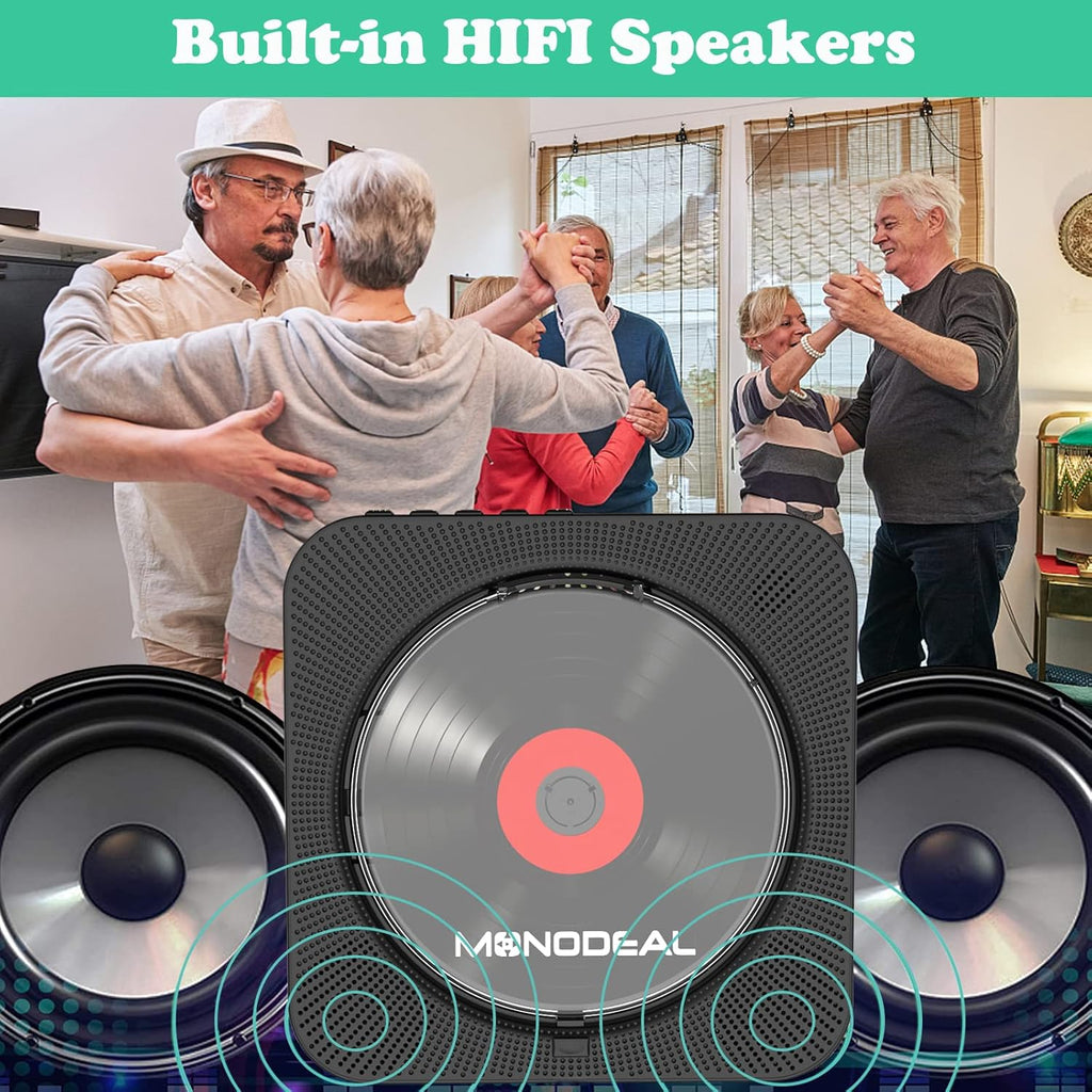 Pack of 2 Wall Mounted Bluetooth CD Player with Built-in Dual Speakers G1059