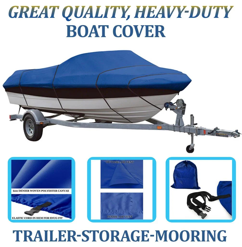Blue Boat Cover for Crownline 220 EX I/O Inboard Outboard W67696