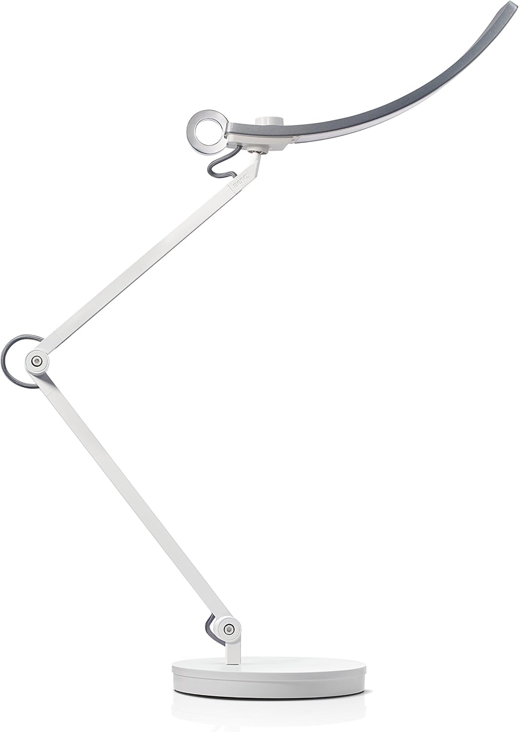 Silver LED Desk Lamp with Swing Arm J66443