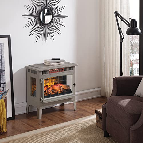 Electric Infrared Quartz Fireplace Stove with 3D Flame Effect T666518