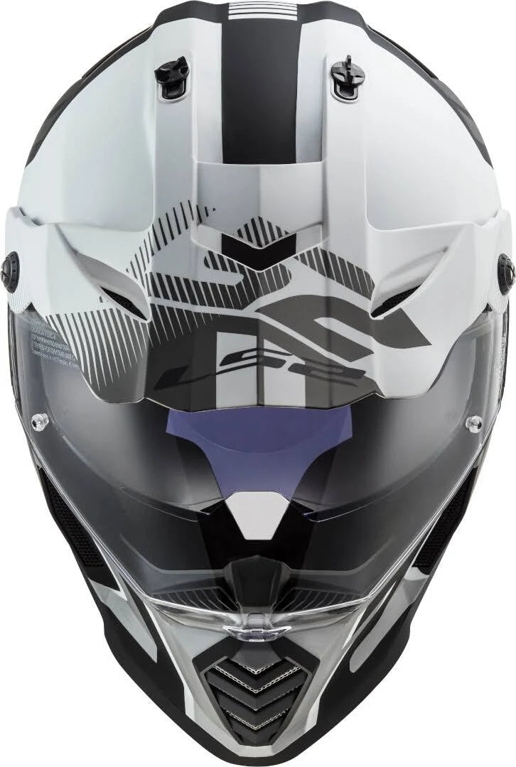 Matt White / Black Helmet Size XL D564