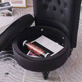 Black Velvet Tufted Side Chair Q7782