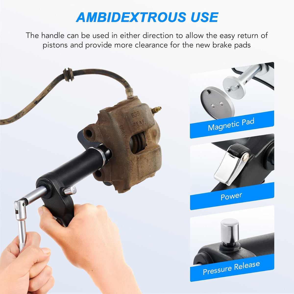 23pc Pneumatic Brake Caliper Compression Tool with 2 Caliper Hangers Z4607