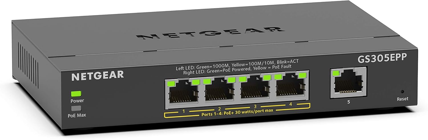 16-Port PoE Gigabit Ethernet Plus Switch with 15 x PoE+ @ 180W, 1 x 1G SFP Port Y7718