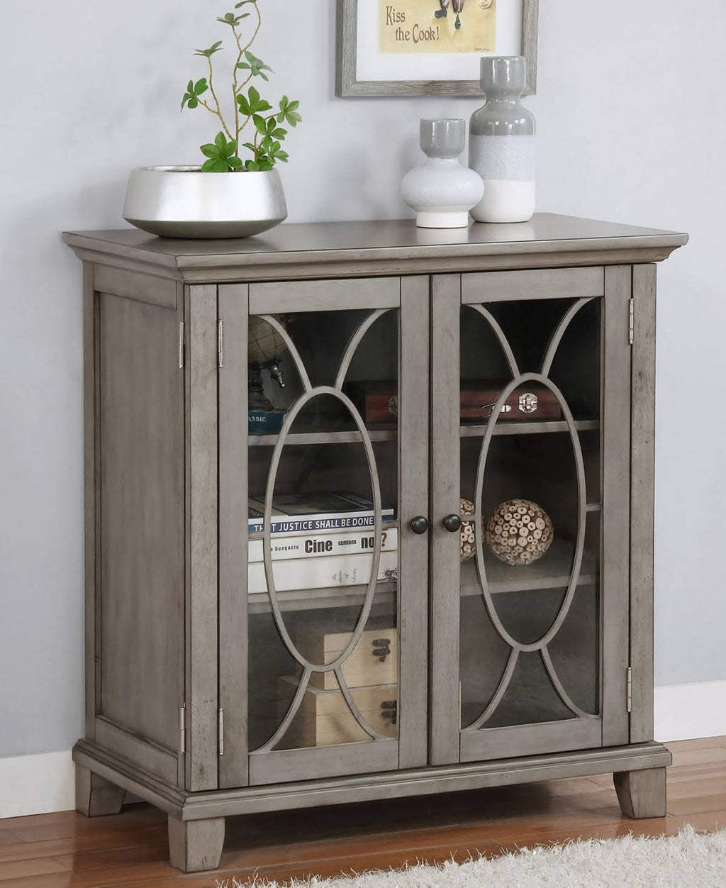 Brown 3-Shelf Hallway Cabinet O162102