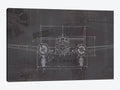 Canvas Wall Decor Prints - Plane Blueprint IV Wings I86935