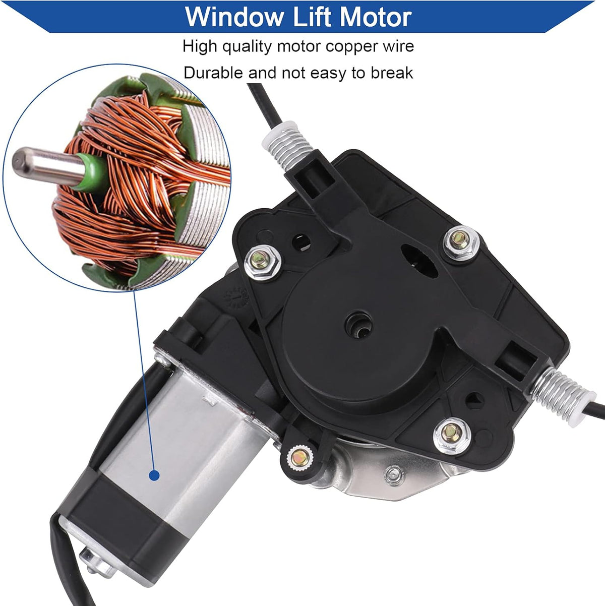 Rear Driver Side Power Window Lift Regulator & Motor Assembly Compatible with 2001-2004 Jeep Grand Cherokee, Pack of 2 Y8803