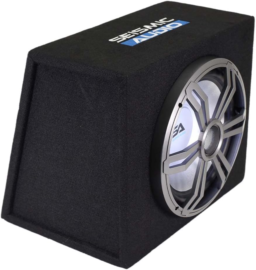 12 Inch 600 Watt Car Audio Subwoofer Enclosure with RGB Illumination I28696