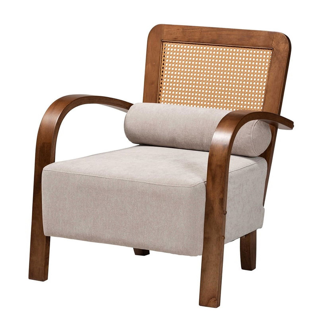 Sage Gray Fabric and Brown Wood 3-Piece Living Room Set F751639