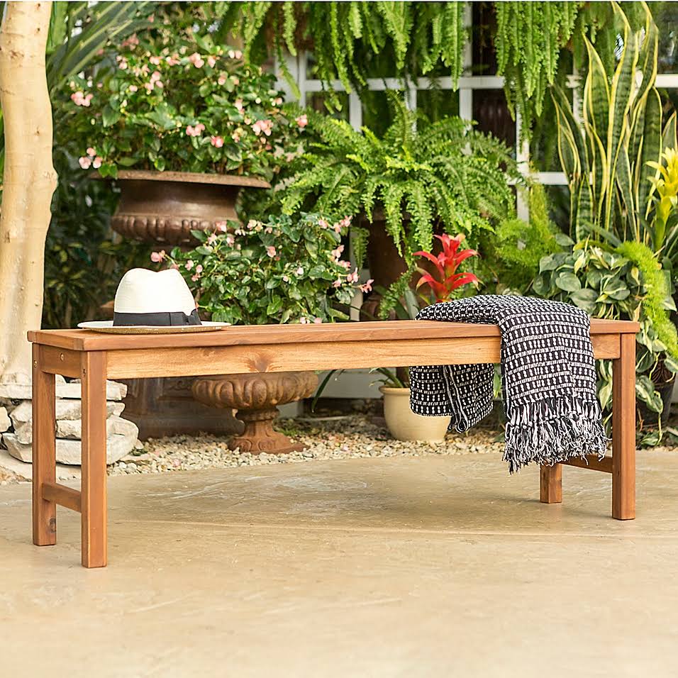Acacia Wood Patio Bench in Brown G8889