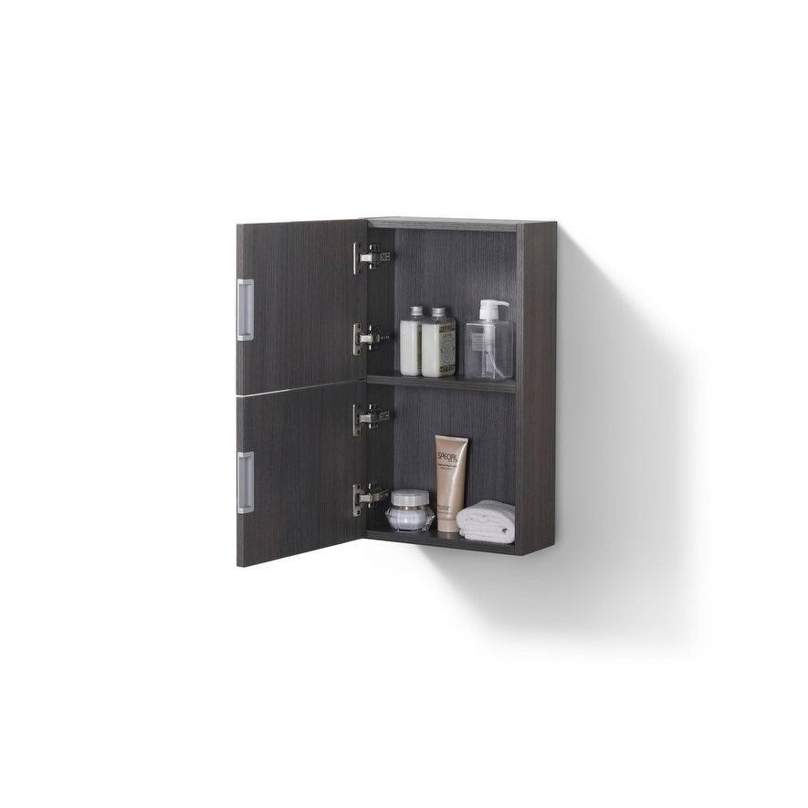 Gray Oak Linen Side Cabinet with 2 Storage Areas N84735