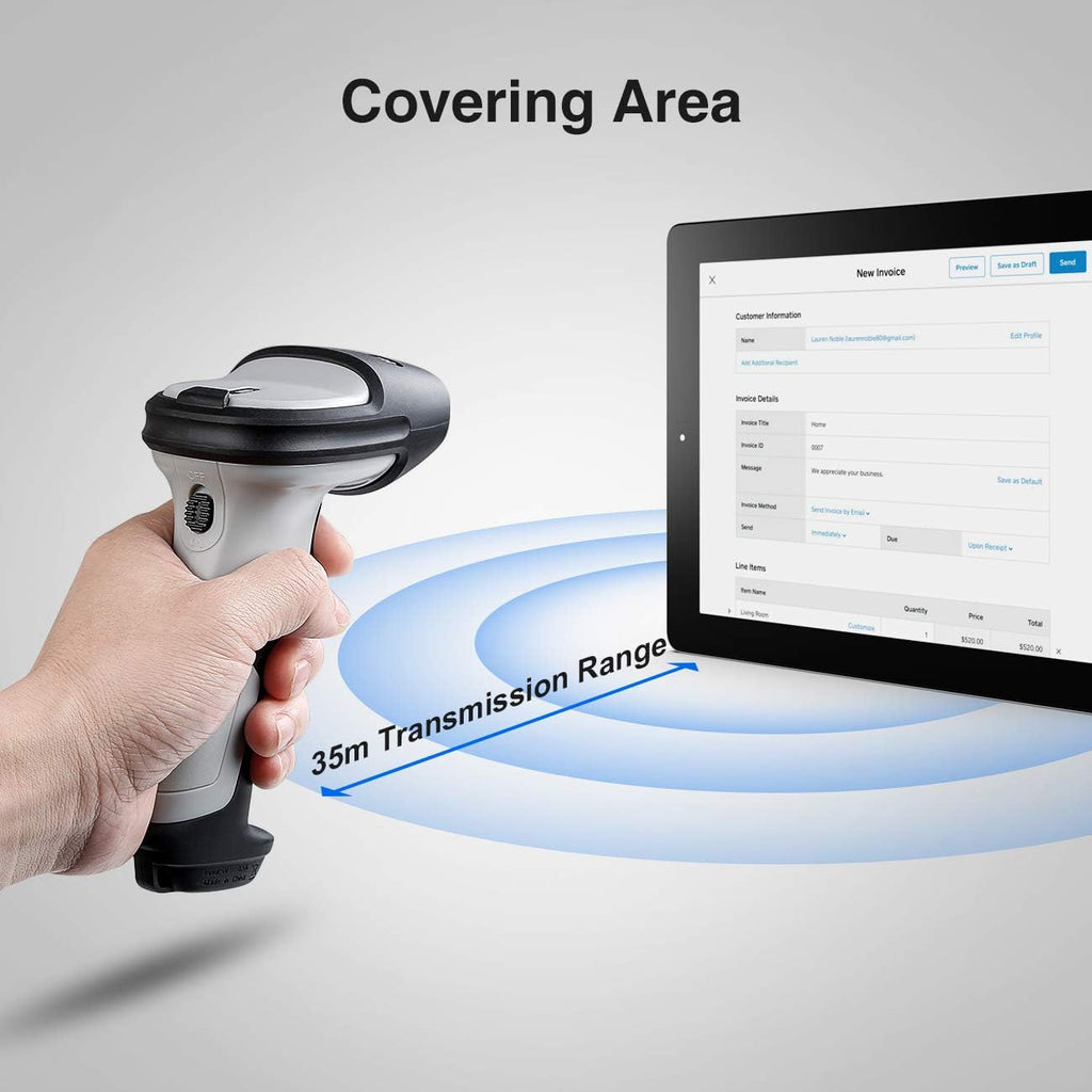 Bluetooth Barcode Scanner with 35m Range J222106