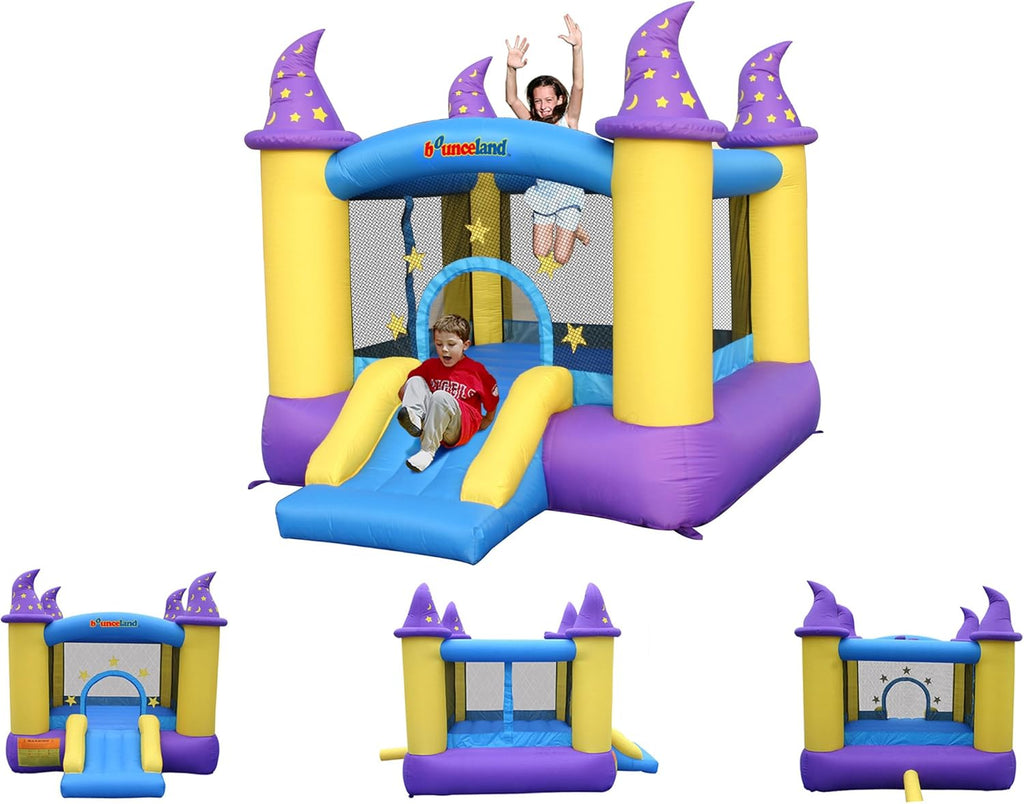 Inflatable Bounce House with Slide, 9 ft x 8 ft x 7 ft H H218456
