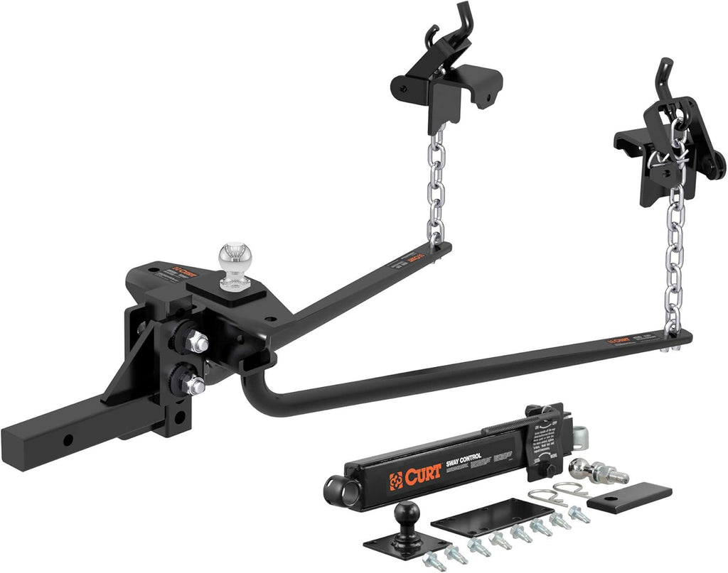 Round Bar Weight Distribution Hitch with Sway Control, 2-in Shank, 2-5/16-Inch Ball Q354043