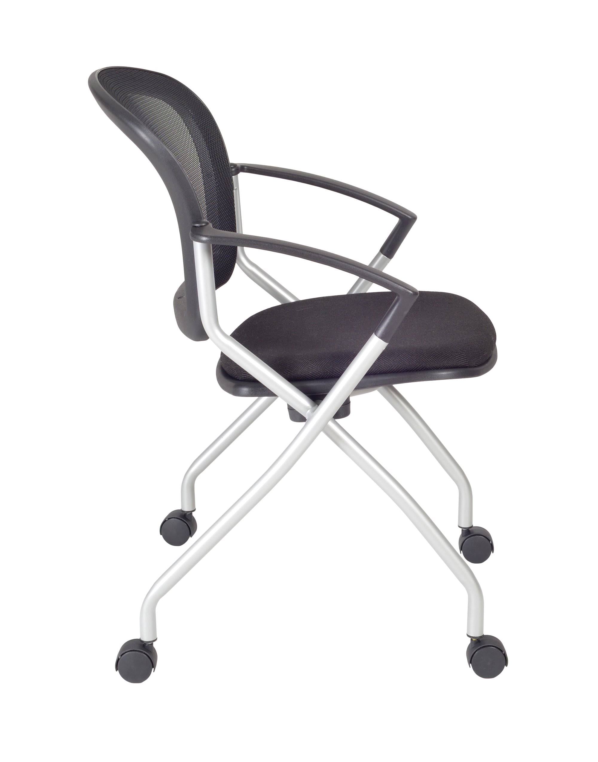 Beige Training Table with 2 Black Nesting Chairs H14874