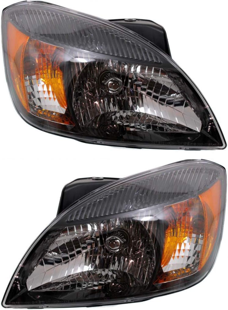Headlight Assembly Passenger Side with Bulbs Black Housing U86777