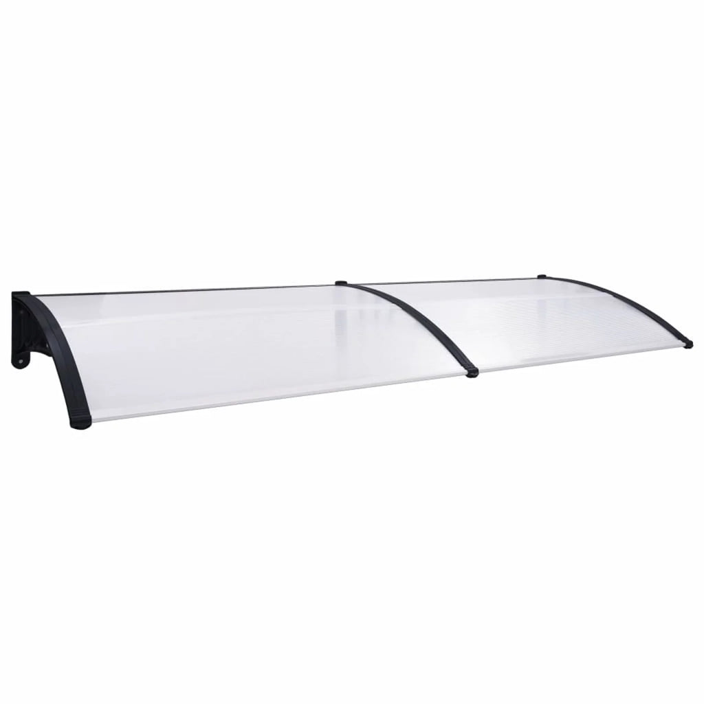 Door Canopy Black and Transparent 118.1"x31.5" PC C87183