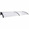 Door Canopy Black and Transparent 118.1"x31.5" PC C87183