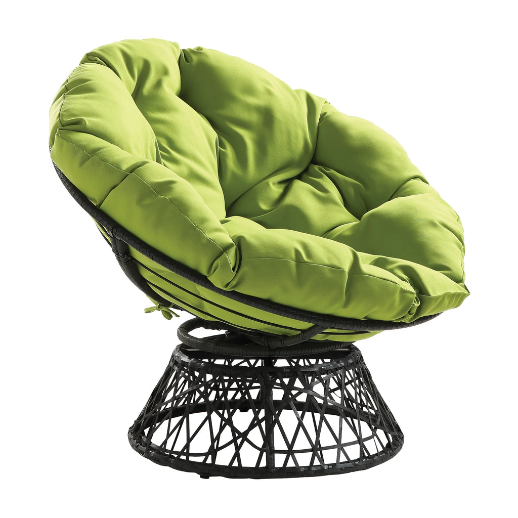 Purple Woven Wicker Papasan Chair I496716