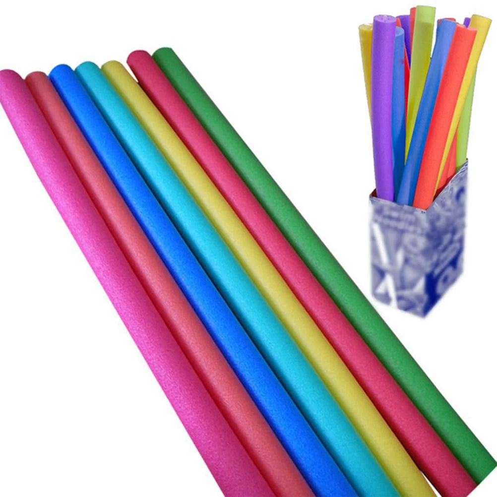 2 Pcs 59 Inch Hollow Foam Pool Noodles With 2 Connectors H98775