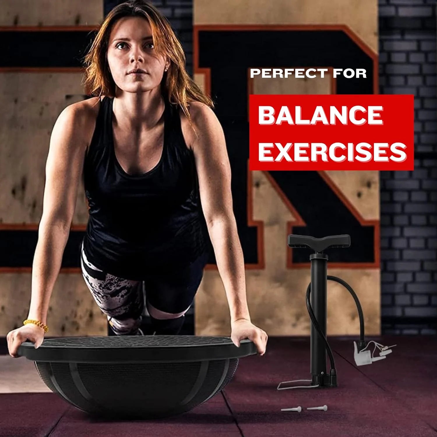 Black Matte Half Ball Balance Trainer T4086
