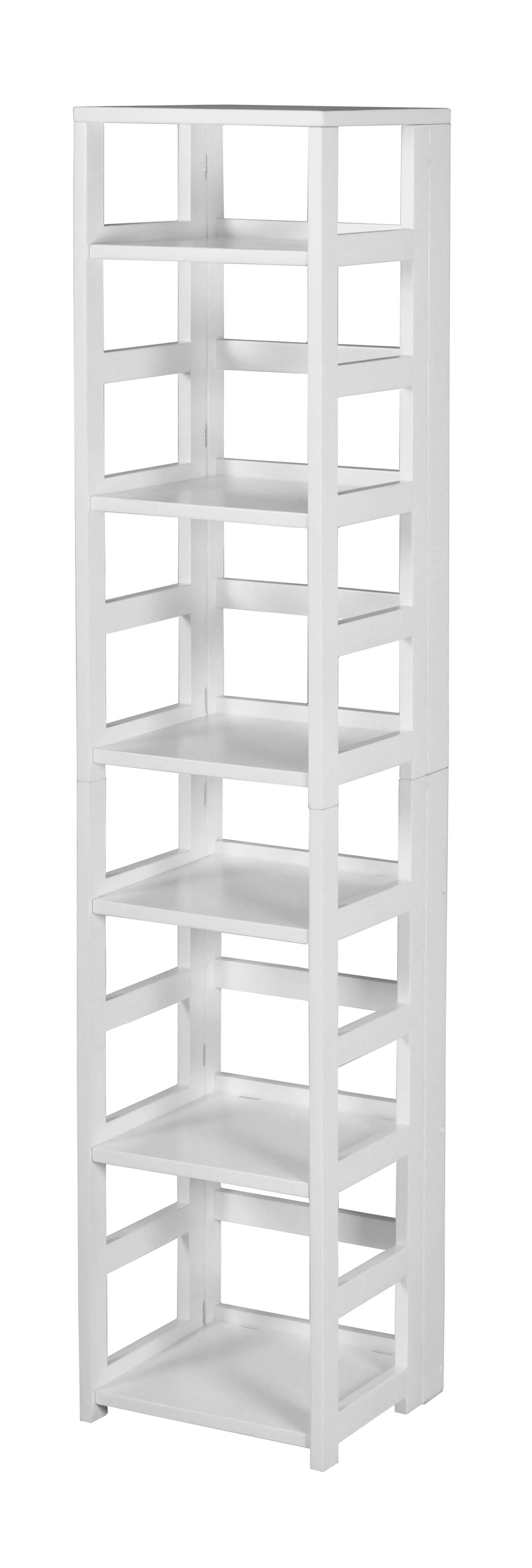 White 67x22 High Square Folding Bookcase K532515
